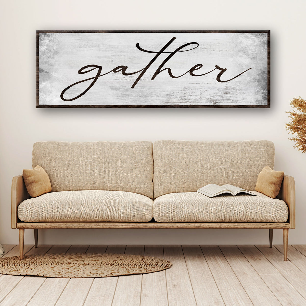 Gather Grunge Sign by Tailored Canvases