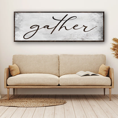 Gather Grunge Sign by Tailored Canvases