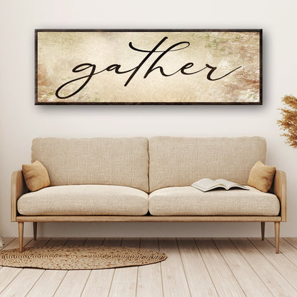 Gather Grunge Sign by Tailored Canvases