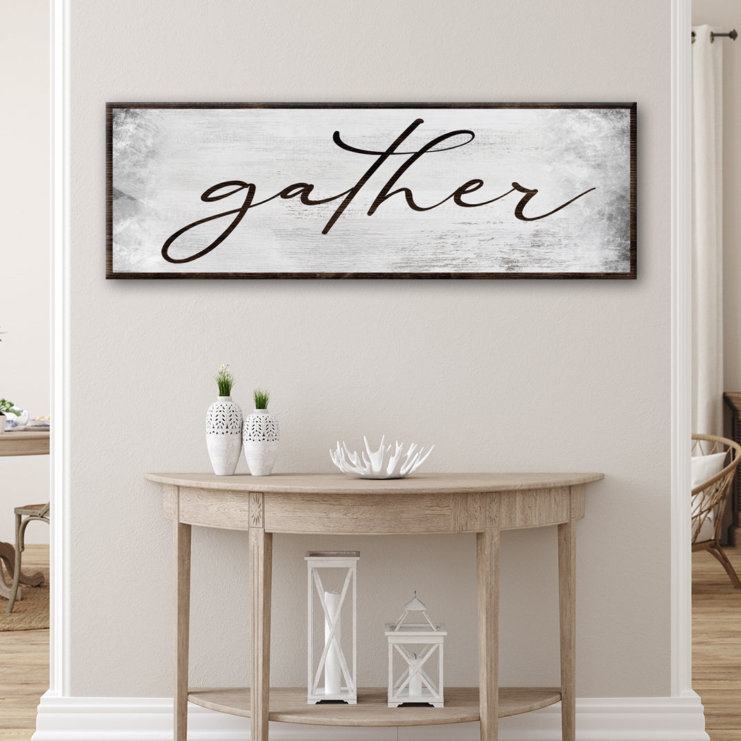 Gather Grunge Sign by Tailored Canvases