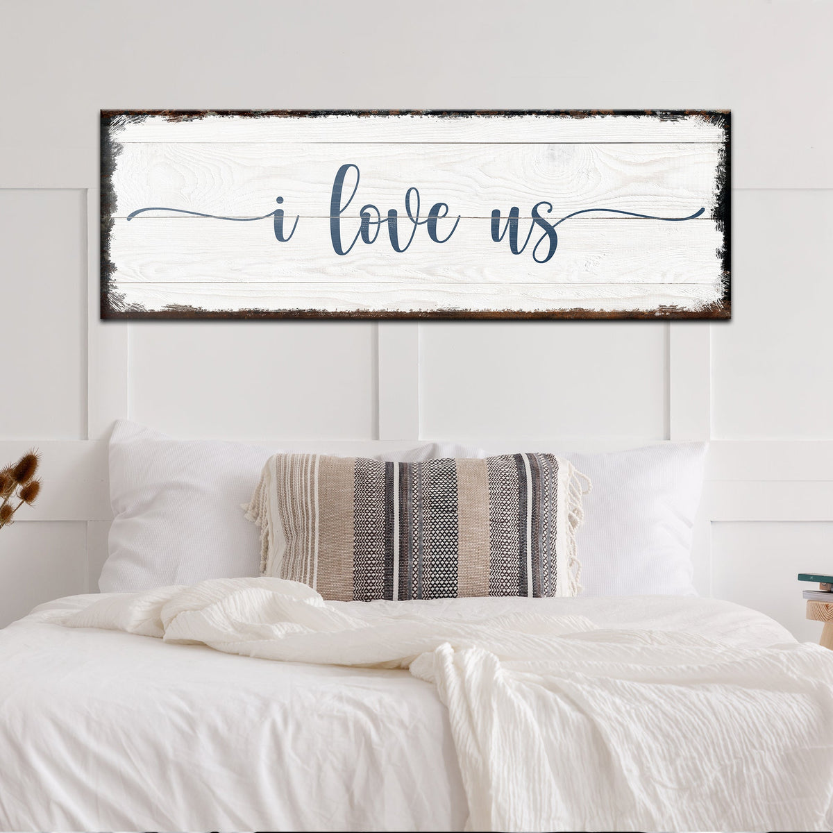 I Love Us Sign by Tailored Canvases