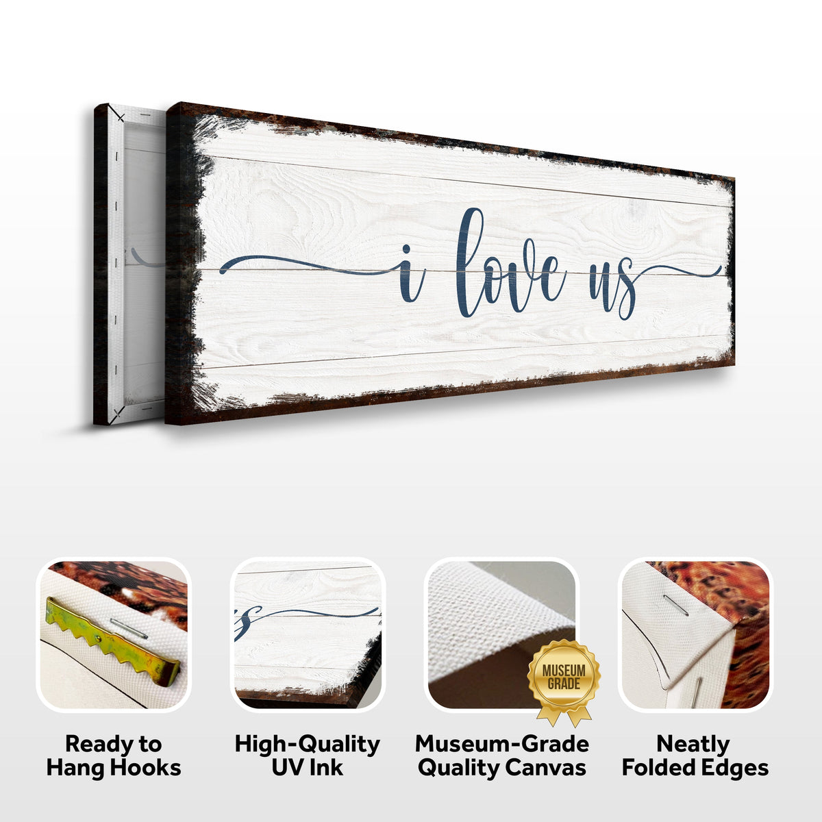 I Love Us Sign by Tailored Canvases