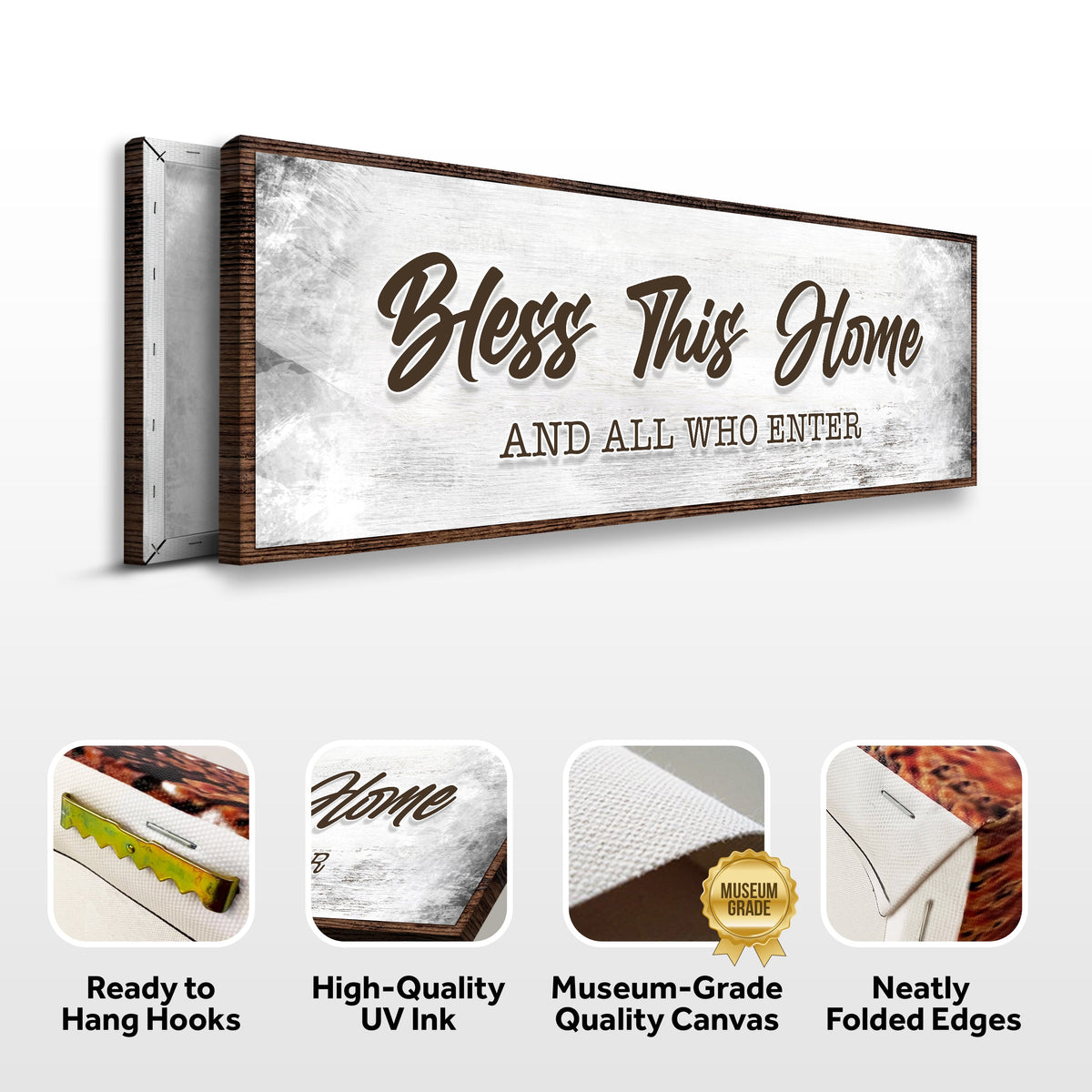 Bless This Home And All Who Enter Sign by Tailored Canvases