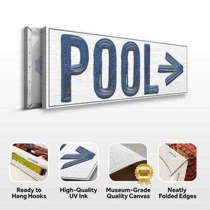 Pool Arrow Sign by Tailored Canvases