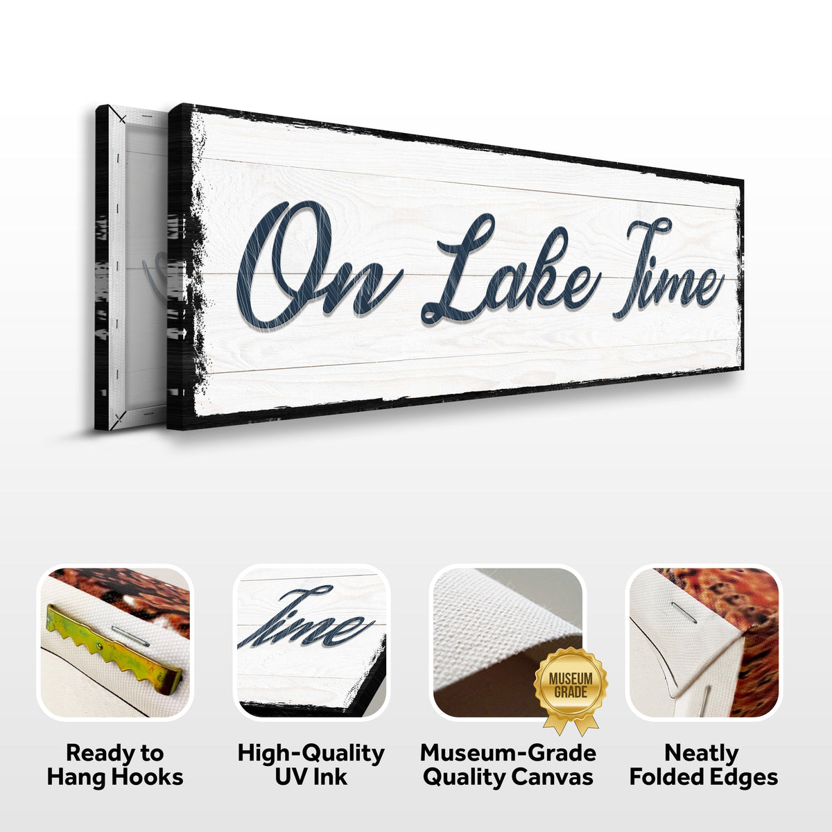 On Lake Time Sign by Tailored Canvases