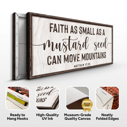 Matthew 17:20 - Faith Can Move Mountains Sign II by Tailored Canvases