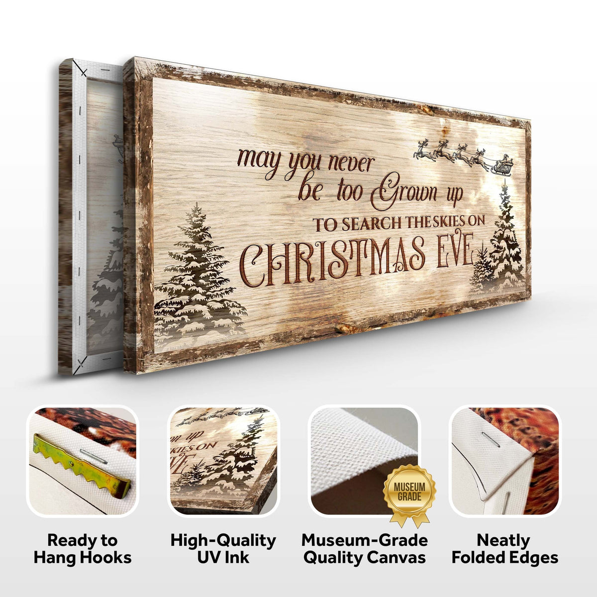 Christmas Eve Farmhouse Sign by Tailored Canvases