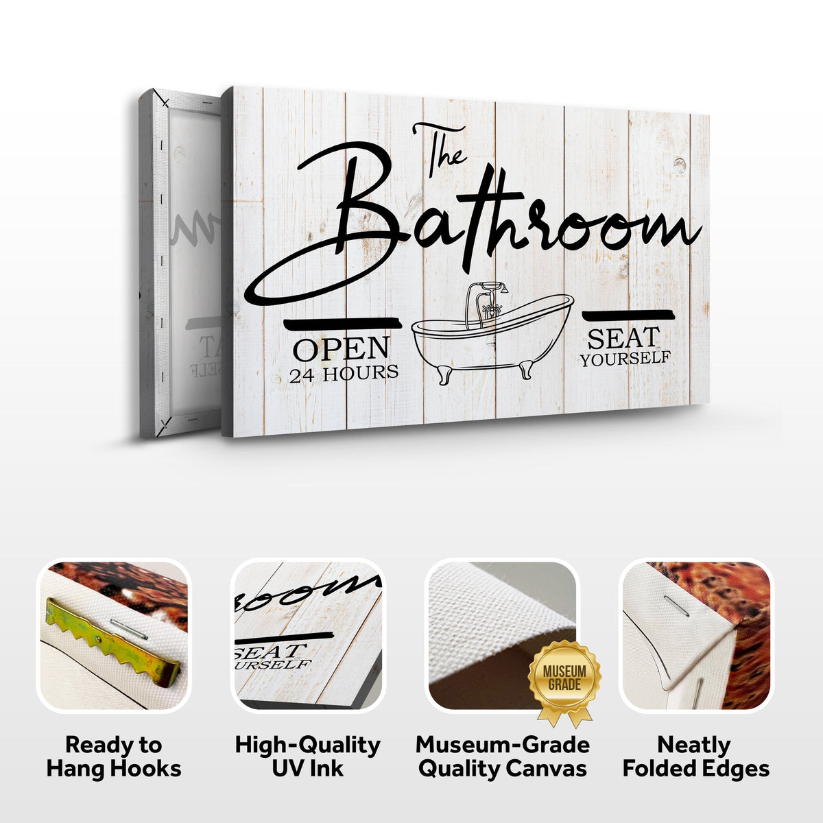 The Bathroom Sign by Tailored Canvases