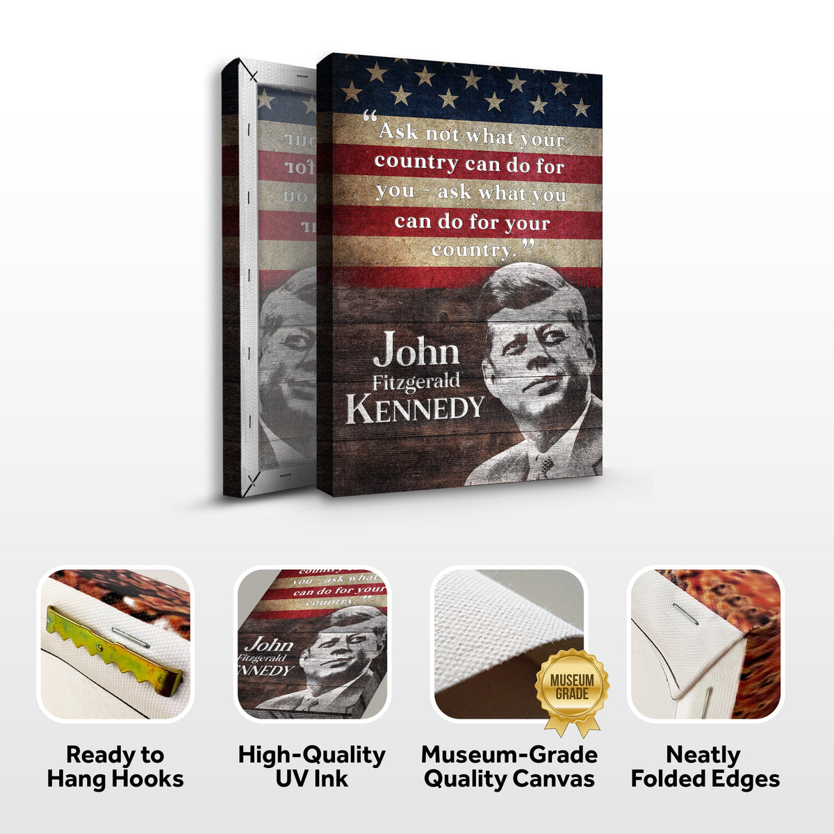 John F. Kennedy Inaugural Address Sign by Tailored Canvases