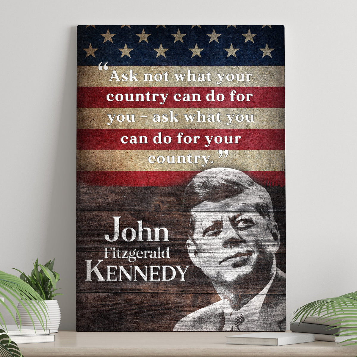 John F. Kennedy Inaugural Address Sign by Tailored Canvases