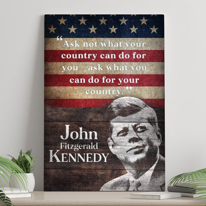 John F. Kennedy Inaugural Address Sign by Tailored Canvases