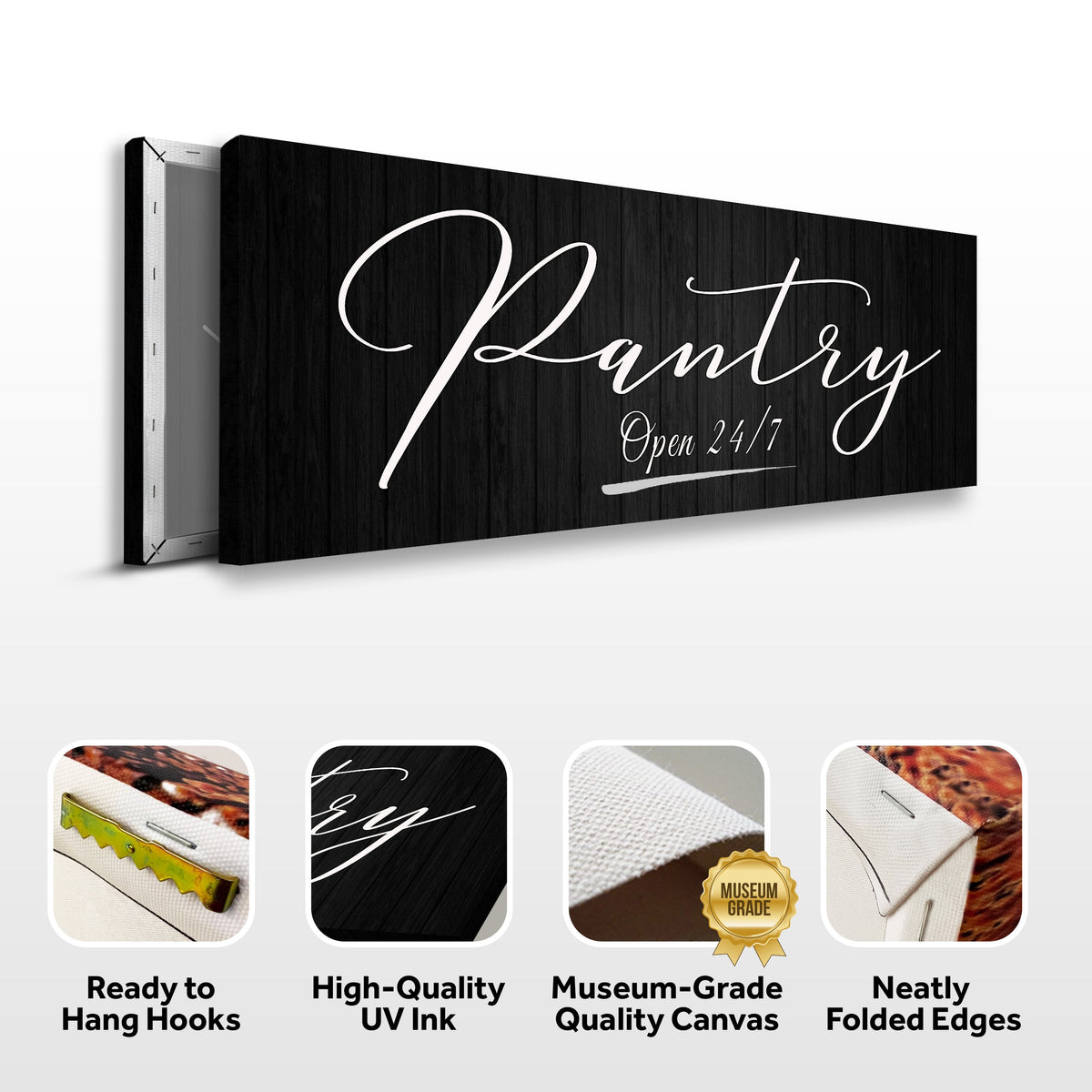 Pantry Open 24/7 Sign by Tailored Canvases