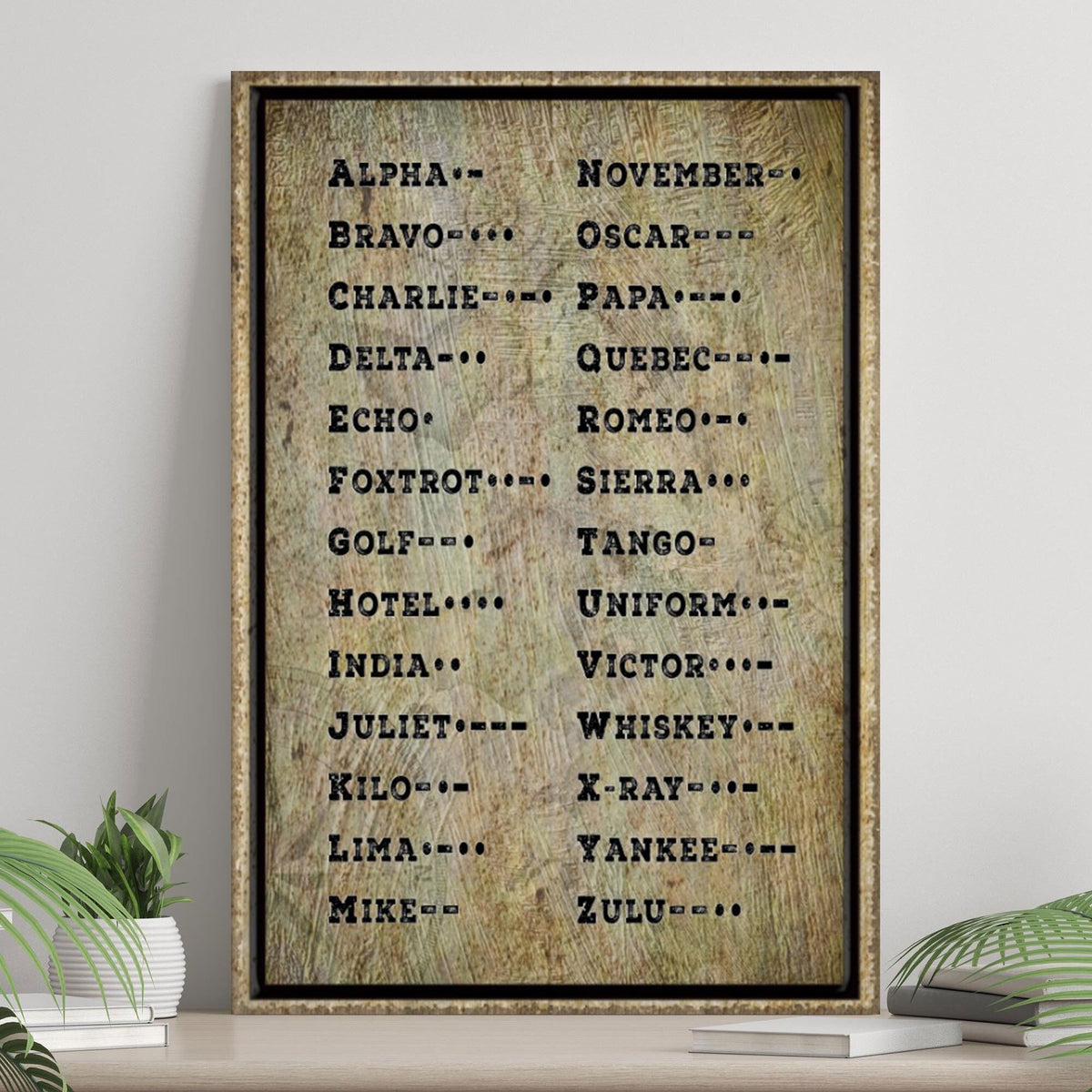 Morse Code Sign by Tailored Canvases