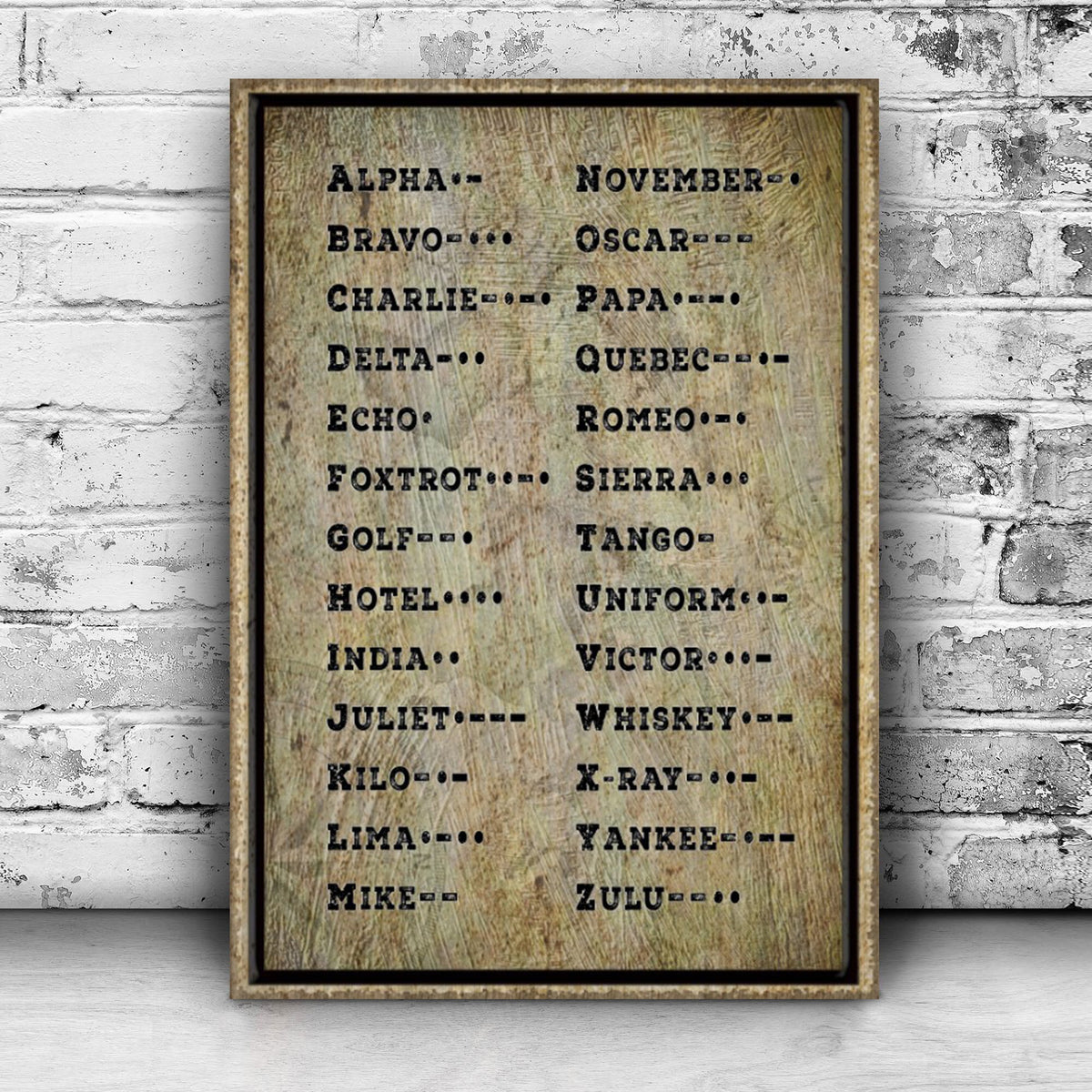 Morse Code Sign by Tailored Canvases