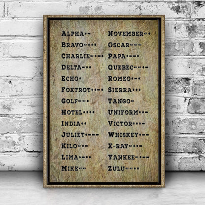 Morse Code Sign by Tailored Canvases