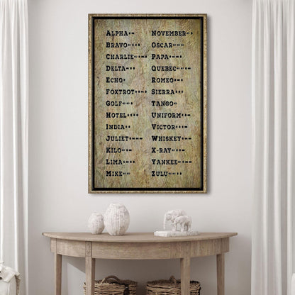 Morse Code Sign by Tailored Canvases