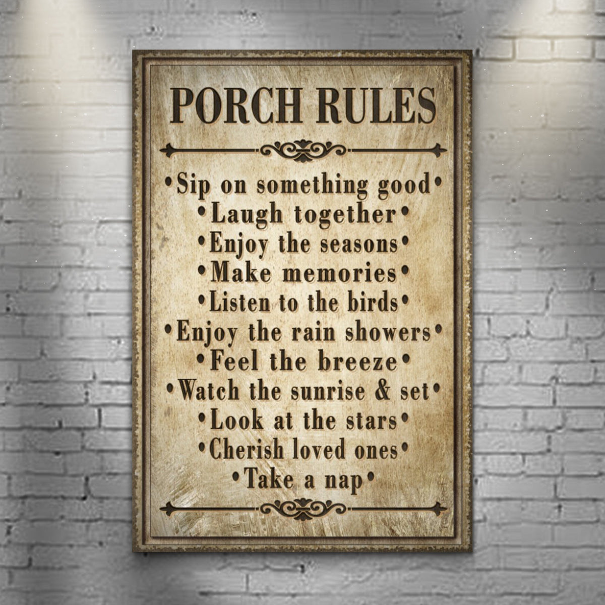 Porch Rules Sign II by Tailored Canvases