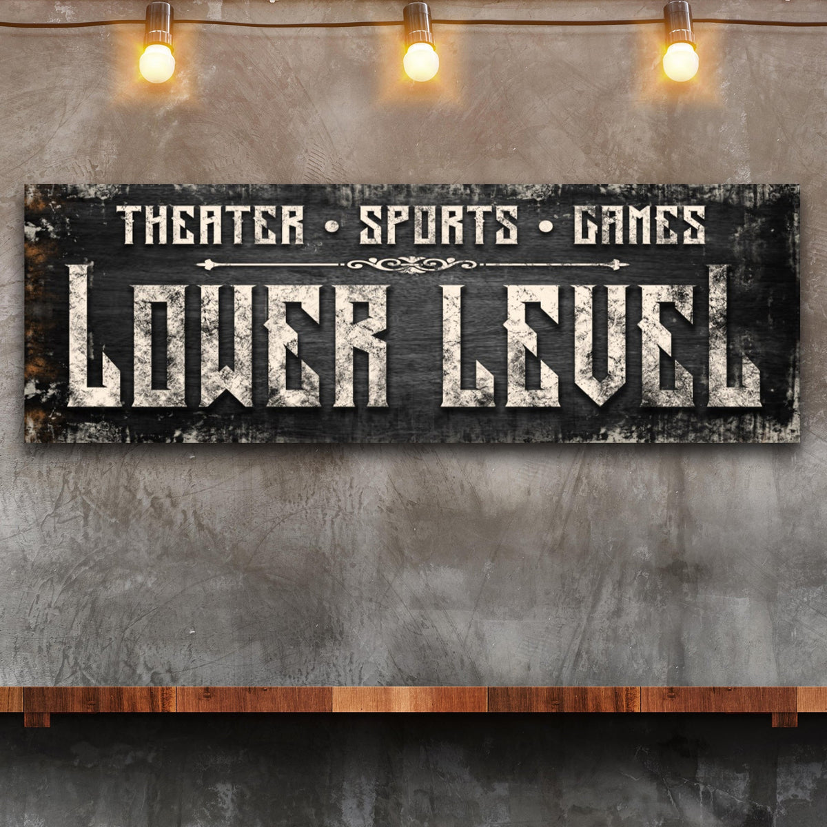 Lower Level Sign by Tailored Canvases