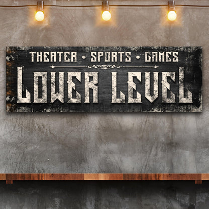 Lower Level Sign by Tailored Canvases