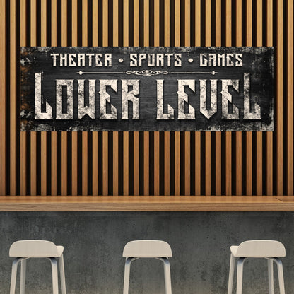 Lower Level Sign by Tailored Canvases