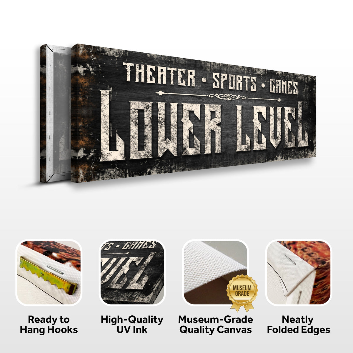 Lower Level Sign by Tailored Canvases