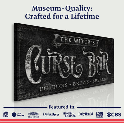 The Witch's Curse Bar Halloween Sign II by Tailored Canvases