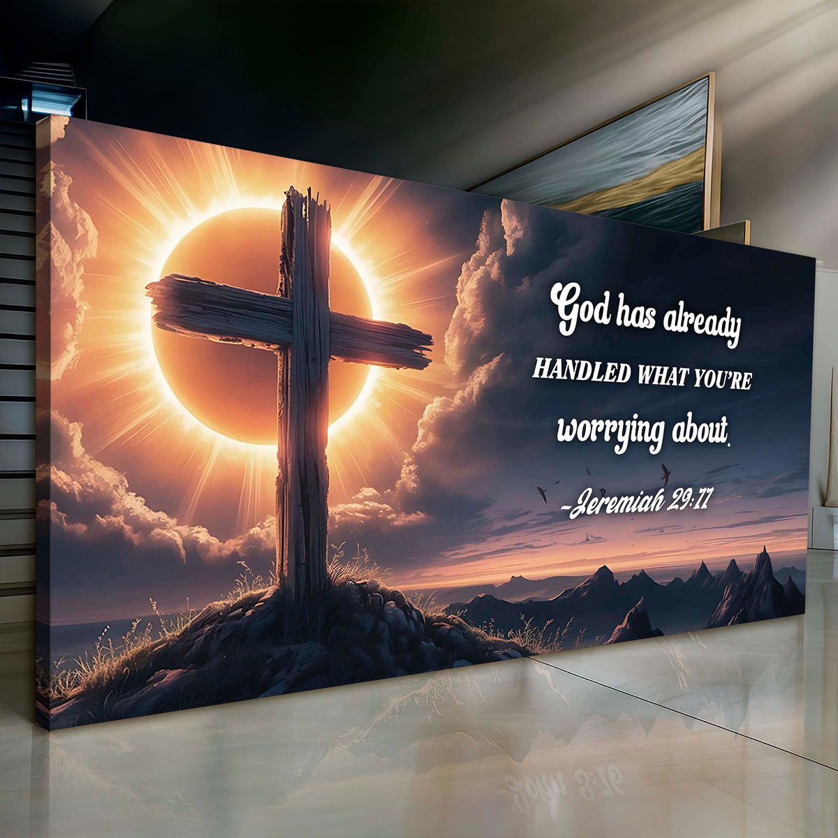 Jeremiah 29:11 - God Has Already Handled What You're Worrying Faith Sign by Tailored Canvases