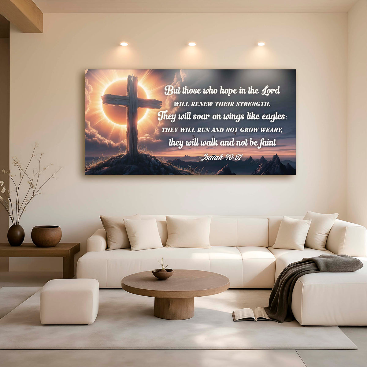 Isaiah 40:31 - Those Who Hope In The Lord Faith Sign by Tailored Canvases