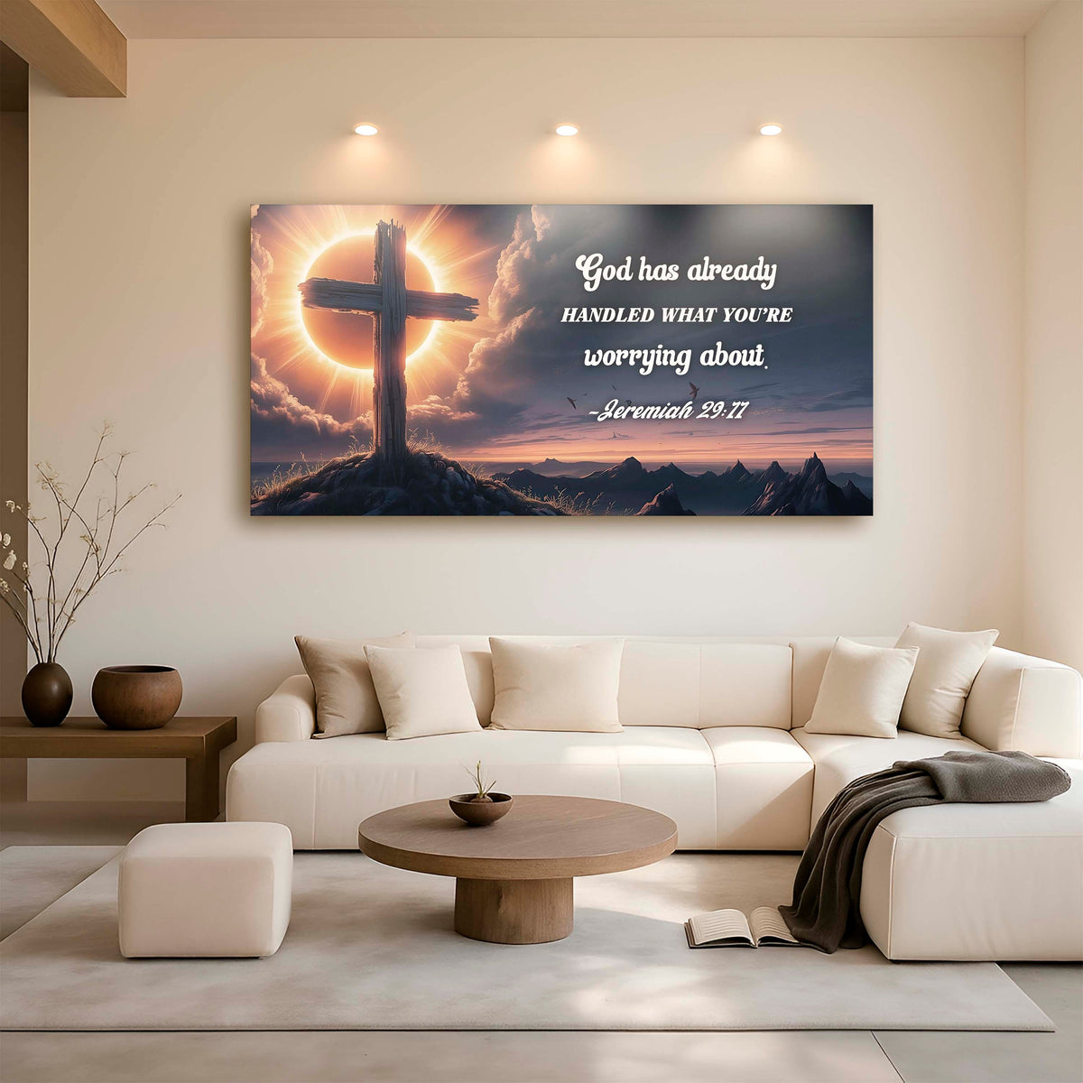 Jeremiah 29:11 - God Has Already Handled What You're Worrying Faith Sign by Tailored Canvases