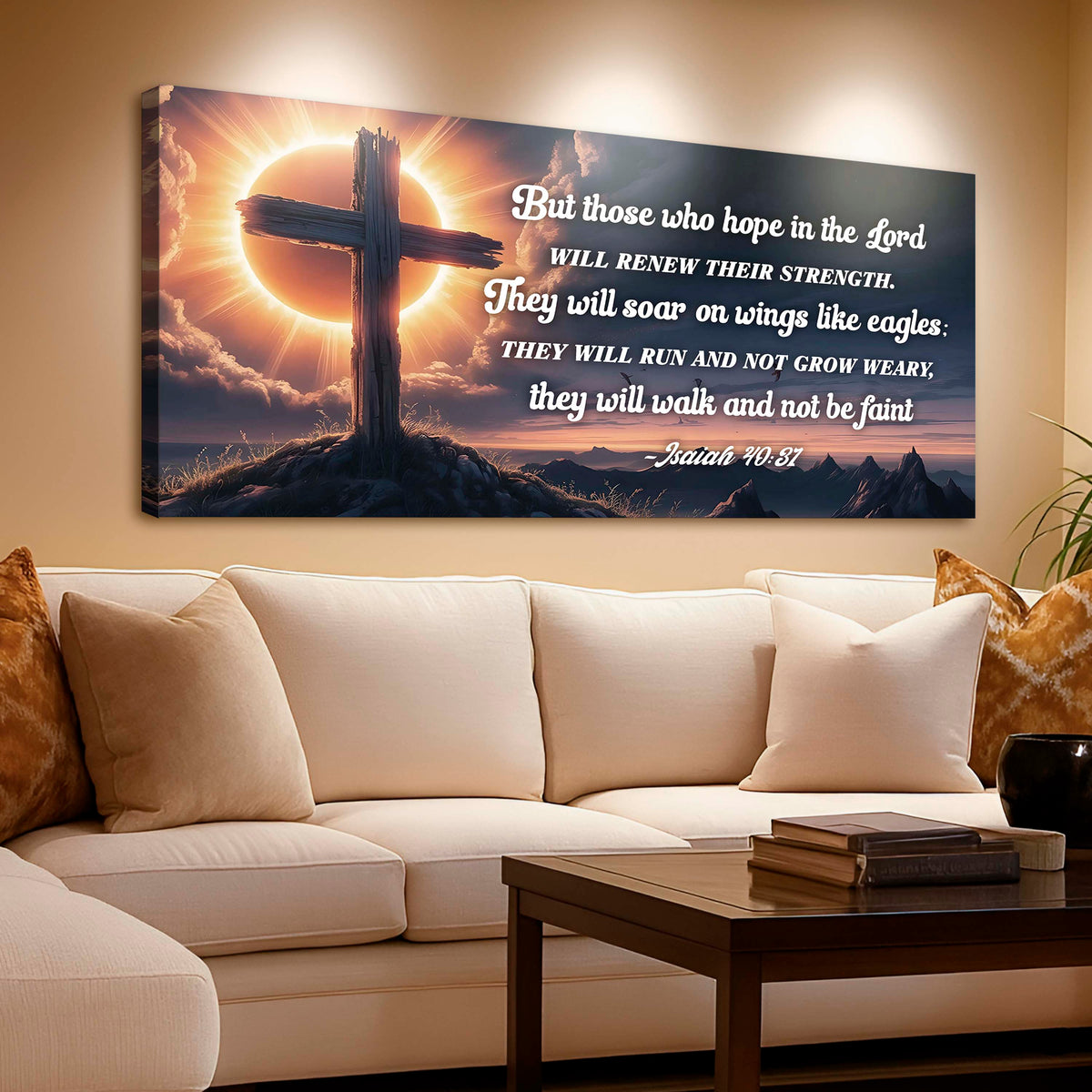 Isaiah 40:31 - Those Who Hope In The Lord Faith Sign by Tailored Canvases