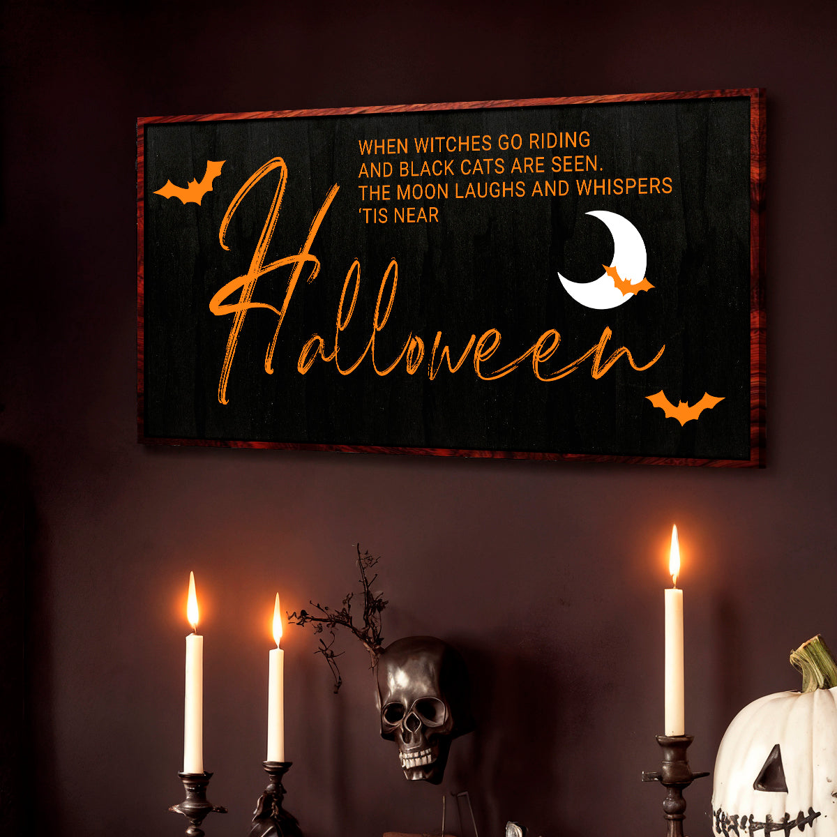 When Witches Halloween Wall Sign by Tailored Canvases