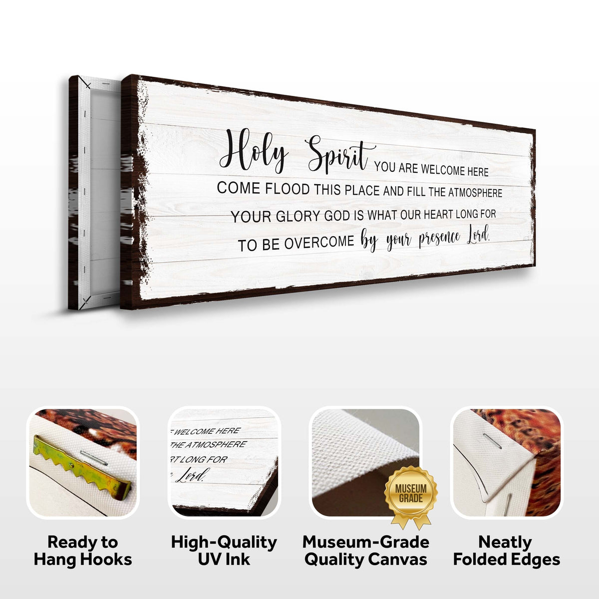 Holy Spirit Rustic Sign by Tailored Canvases