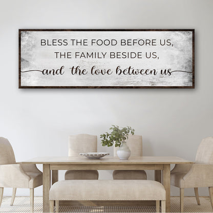 Bless The Love Between Us Sign by Tailored Canvases