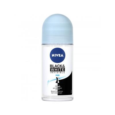 Nivea Invisible Black & White Pure Roll-On Deodorant: 48H Odor & Anti-Stain Protection, Alcohol-Free Formula by Beauty Care Bag