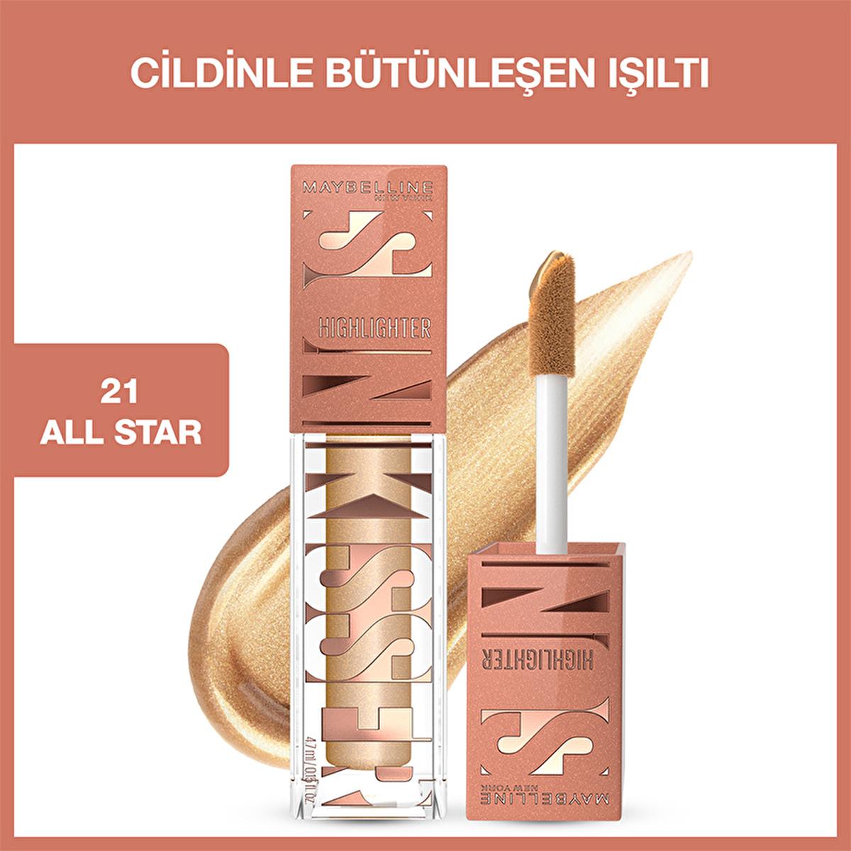 Maybelline Sunkisser Liquid Highlighter - Radiant Glow, Natural Finish - Blendable, Easy to Apply Illuminating Makeup by Beauty Care Bag
