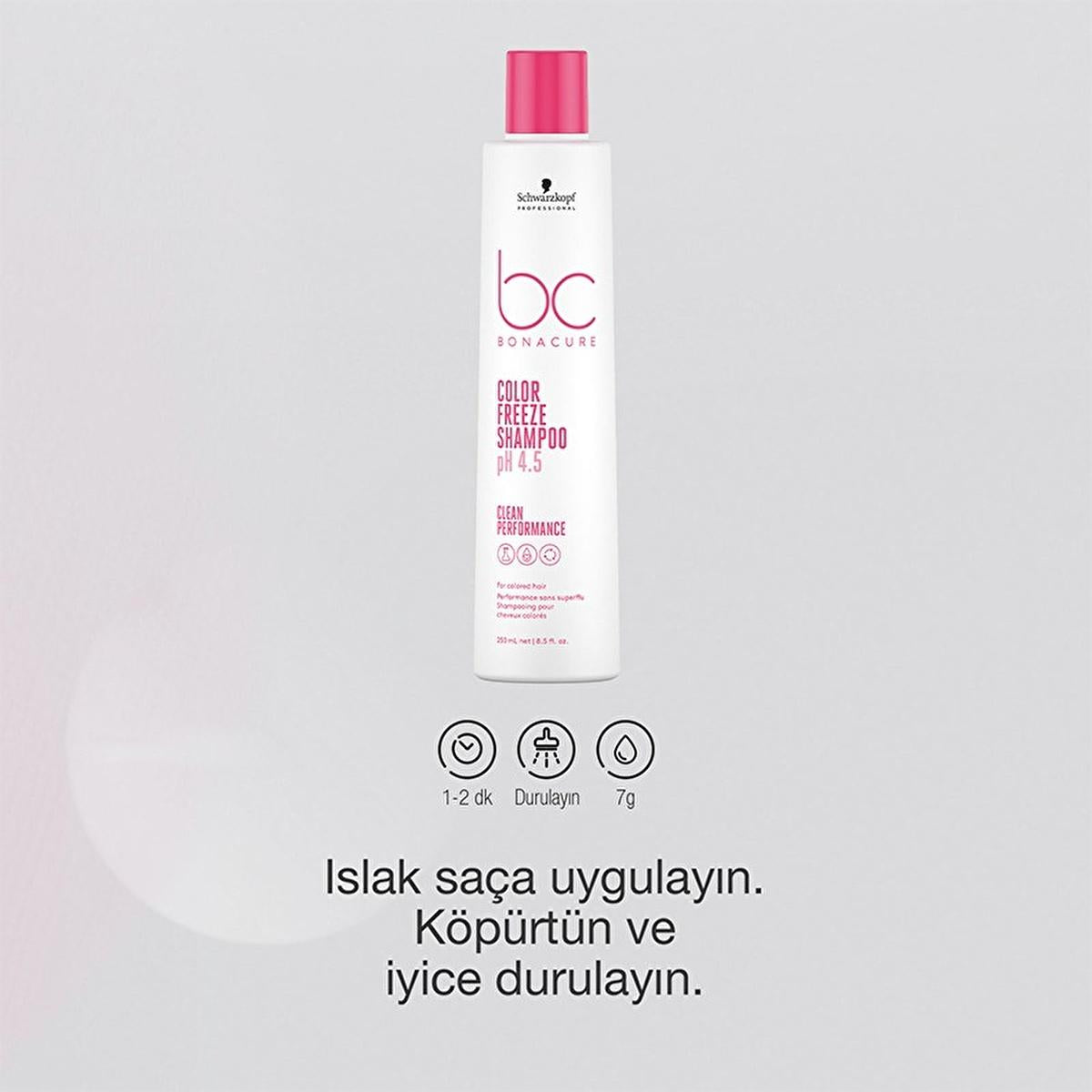 Bonacure Color Freeze Shampoo: Sulfate-Free, Vegan Shampoo for Color Treated Hair - Protects Color & Maintains pH Balance by Beauty Care Bag