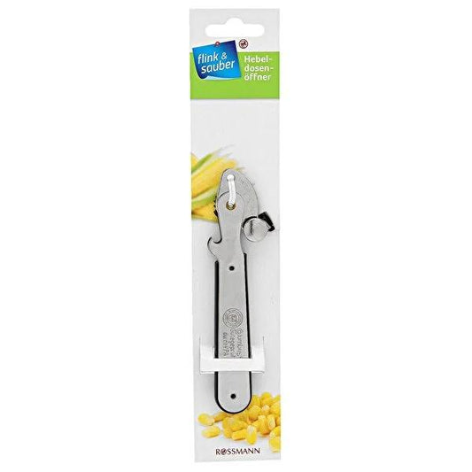 Flink & Sauber: Easy Lever Manual Can Opener - Durable, Handheld, and Non-Electric Kitchen Gadget for Effortless Tin Opening by Beauty Care Bag