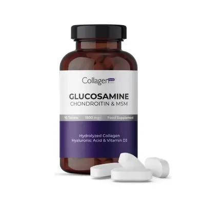 Collagen Forte Platinum Glucosamine Chondroitin MSM 1500mg - Joint Health Support Supplement for Pain Relief - 90 Tablets by Beauty Care Bag