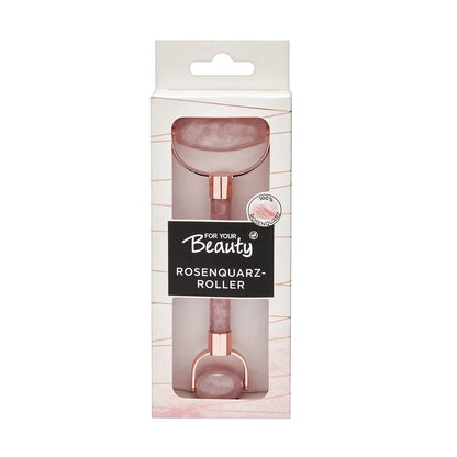 For Your Beauty Rose Quartz Facial Roller for Glowing Skin by Beauty Care Bag