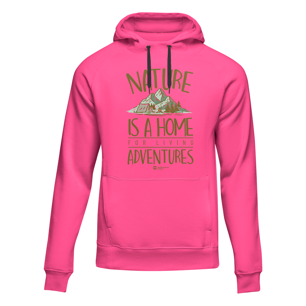 Nature Is A Home Adult Fleece Hoodie by Outdoorzees