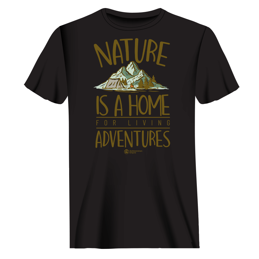 Nature Is A Home T-Shirt for Men by Outdoorzees