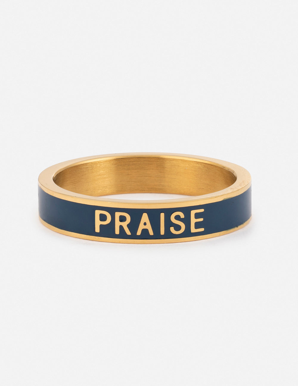 Navy Enamel Praise Ring by Elevated Faith