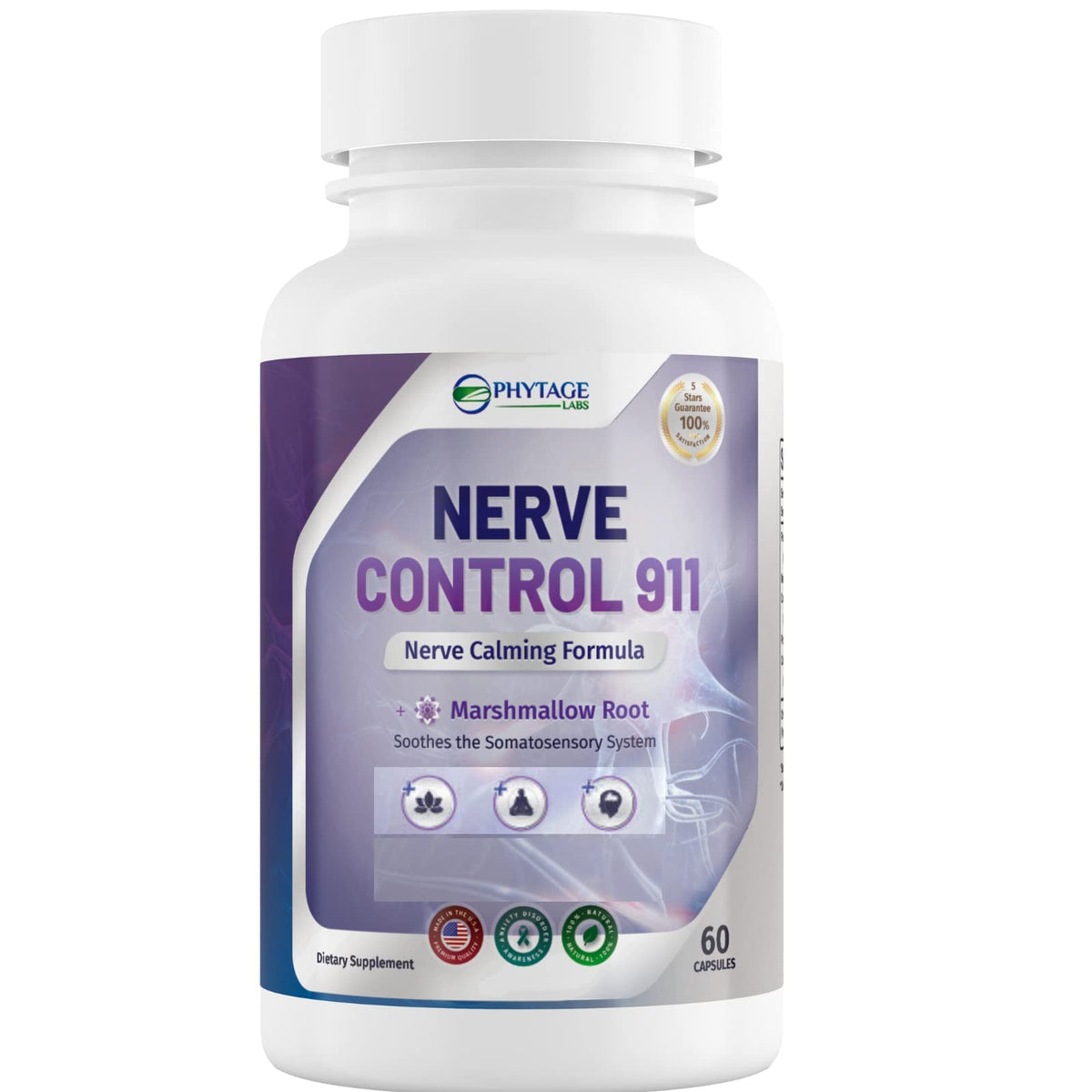 Nerve Control 911 - Natural Plant Based Nerve Health Supplement by Shahmori