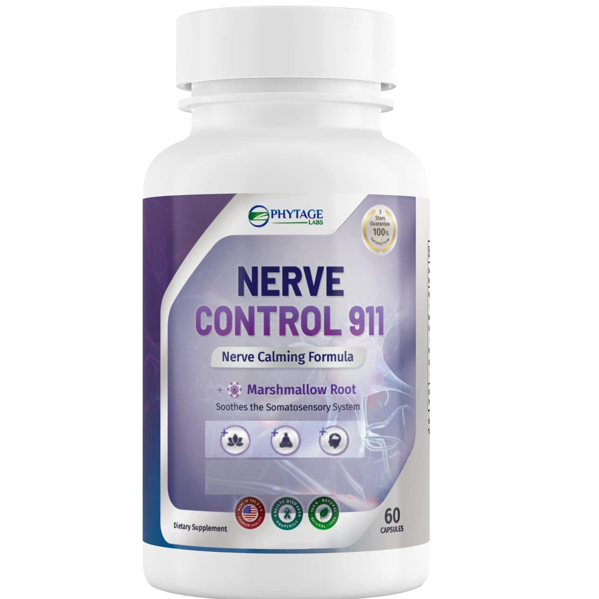 Nerve Control 911 - Natural Plant Based Nerve Health Supplement by Shahmori