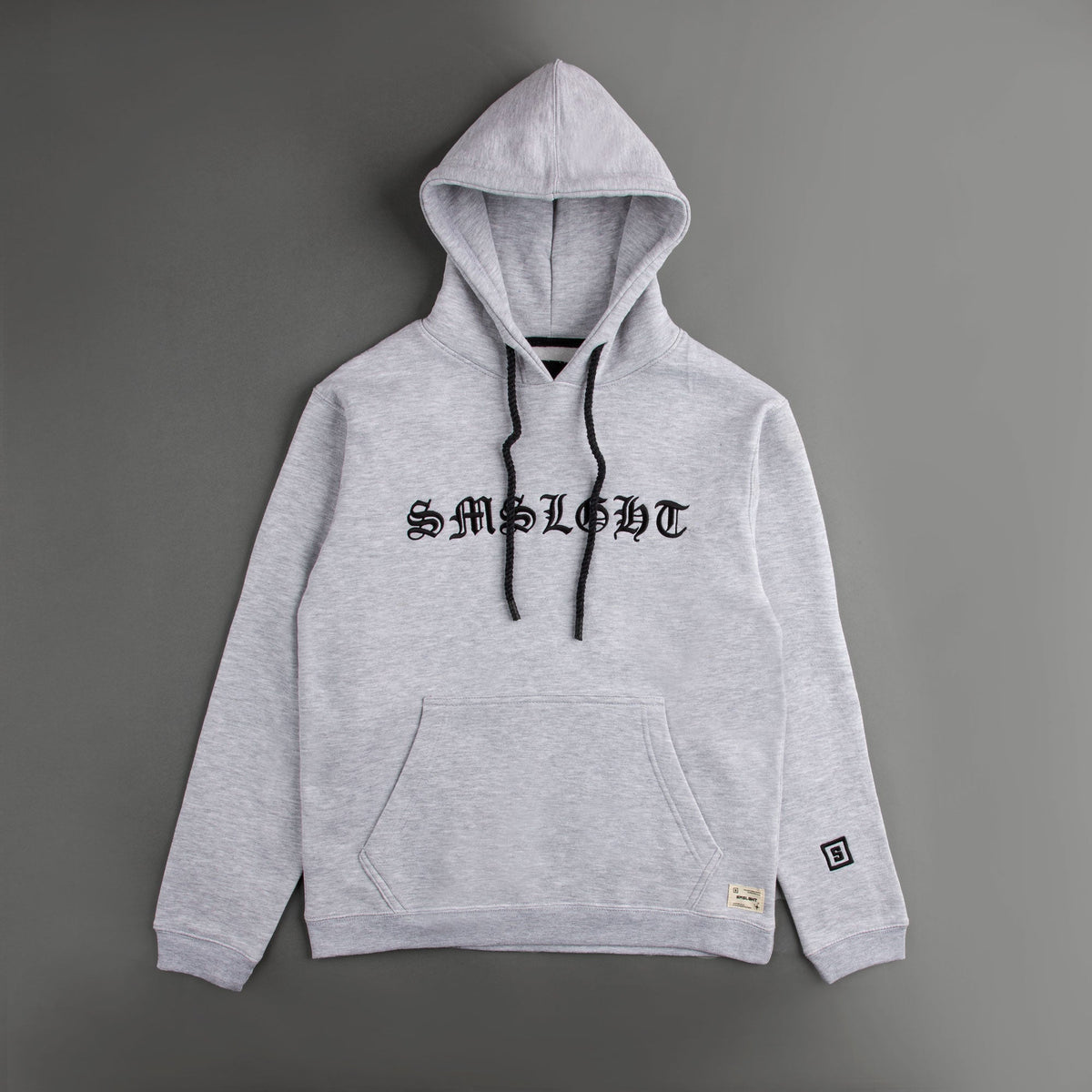 Heavy fleece hoodie, Grey and Black – view 2