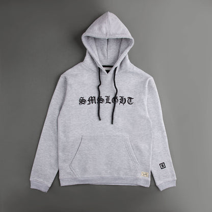 Heavy fleece hoodie, Grey and Black – view 2