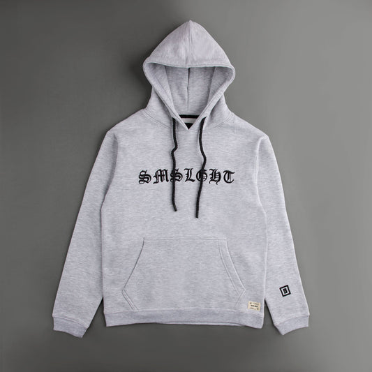 Heavy fleece hoodie, Grey and Black – view 2