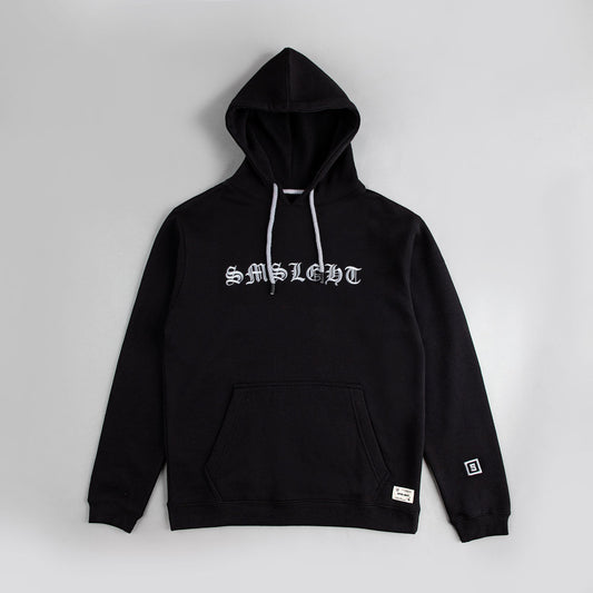 Heavy fleece hoodie, Black and Silver – view 2