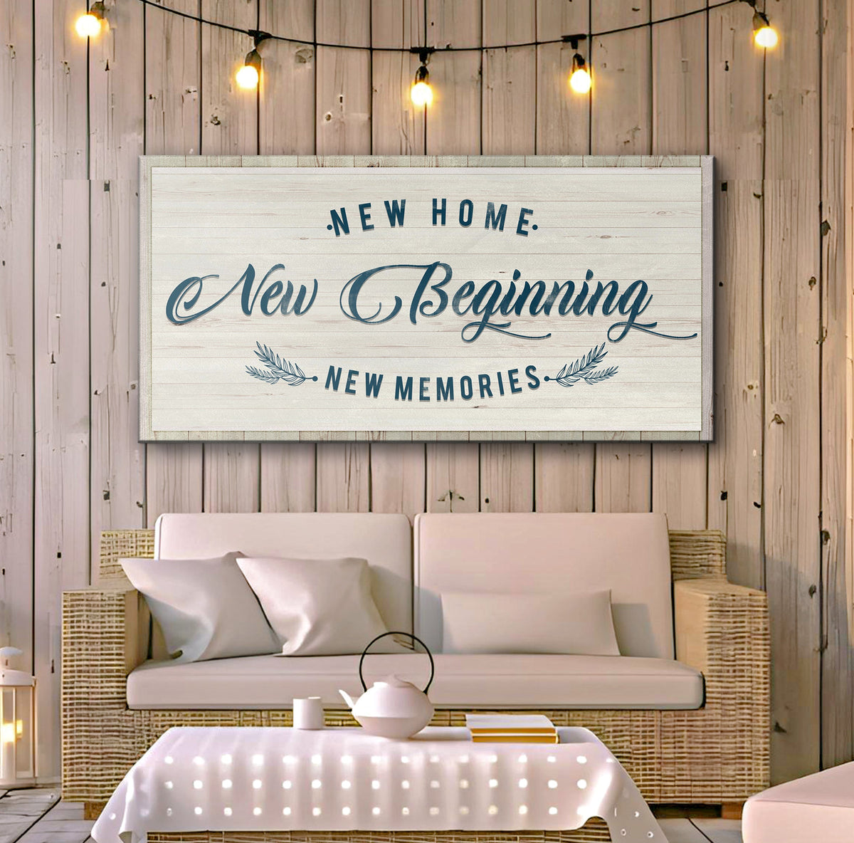 New Home, New Beginning Sign III by Tailored Canvases