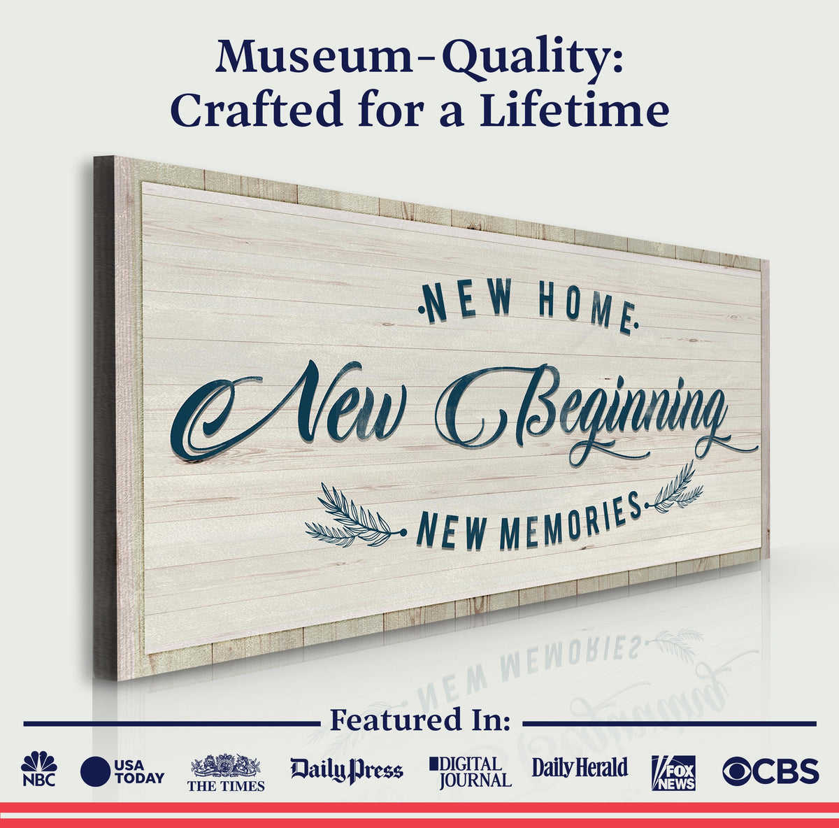 New Home, New Beginning Sign III by Tailored Canvases